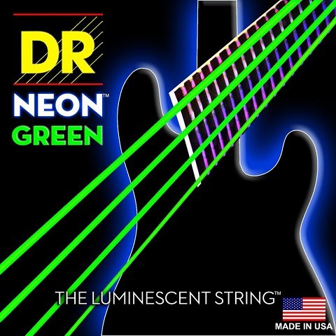 Encordoamento para Baixo 4 cordas DR Strings Neon Green 0.45