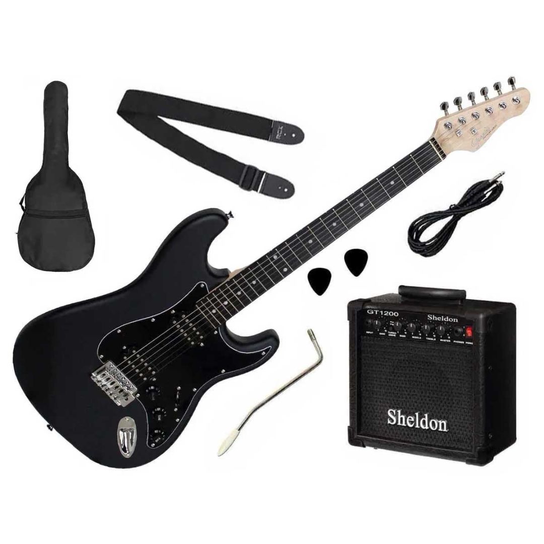 Kit Guitarra Stratocaster Giannini G 102 + Amplificador e Acessórios