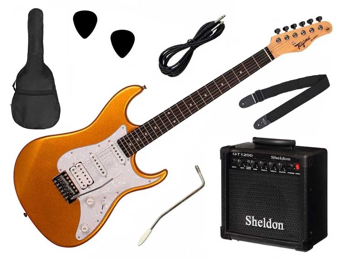 Kit Guitarra Tagima TG-520 Woodstock Stratocaster + Amp Sheldon GT1200