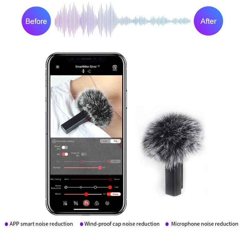 Microfone de Lapela Bluetooth sem fio Sabinetek SmartMike+