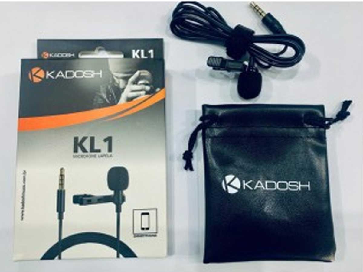 Microfone de Lapela Profissional para Smartphones Kadosh KL1