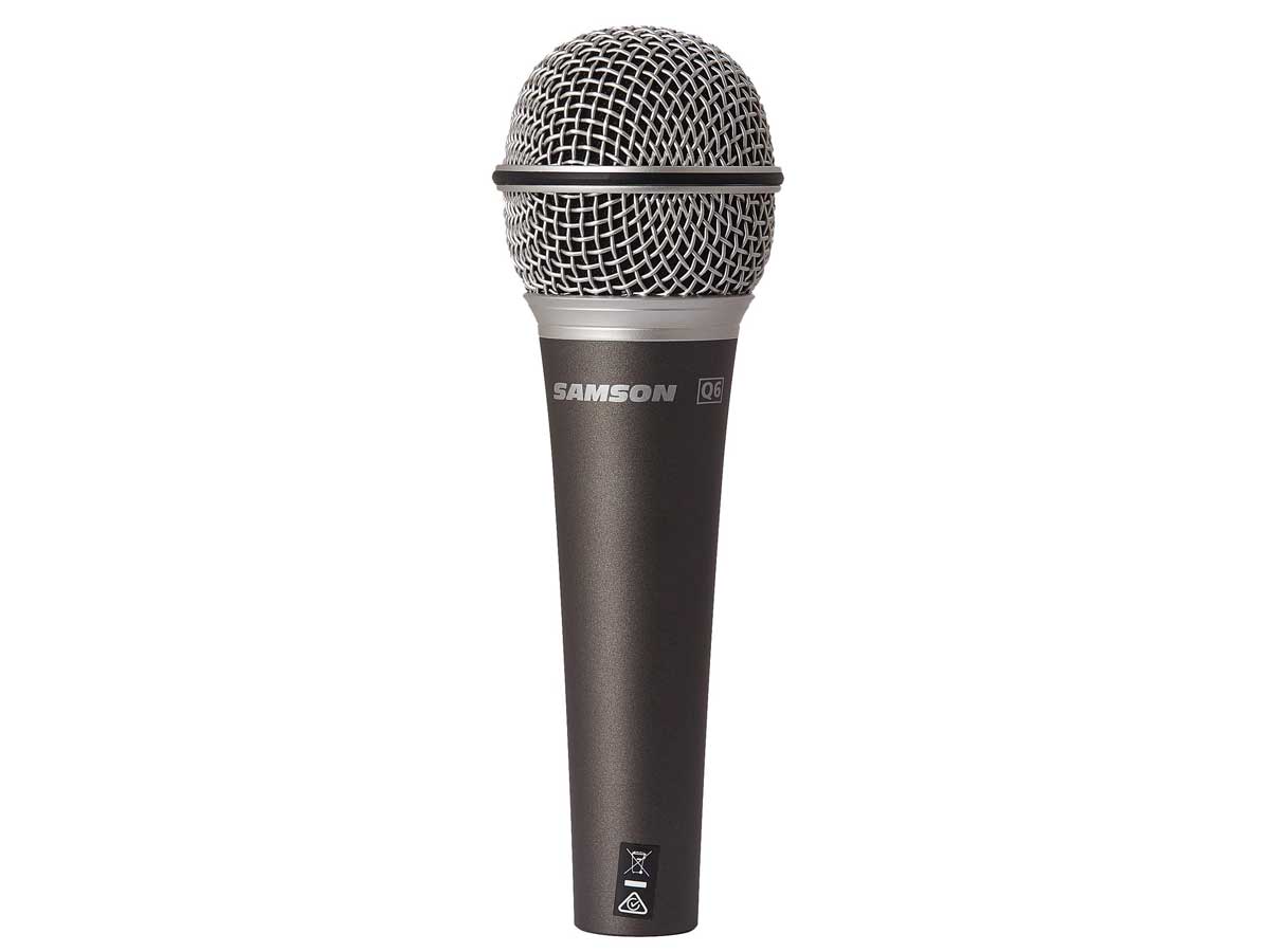 Microfone Dinâmico com Fio para uso Profissional Samson Q6