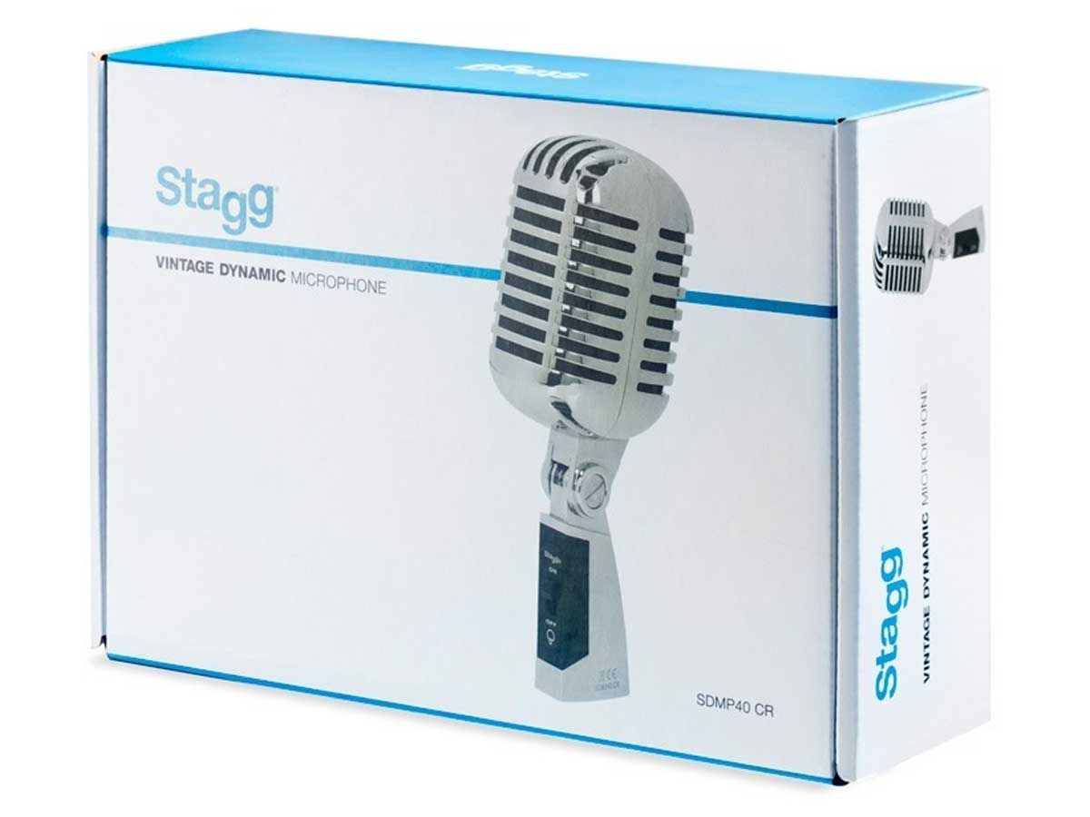 Microfone Dinâmico Vintage Stagg SDMP40 CR