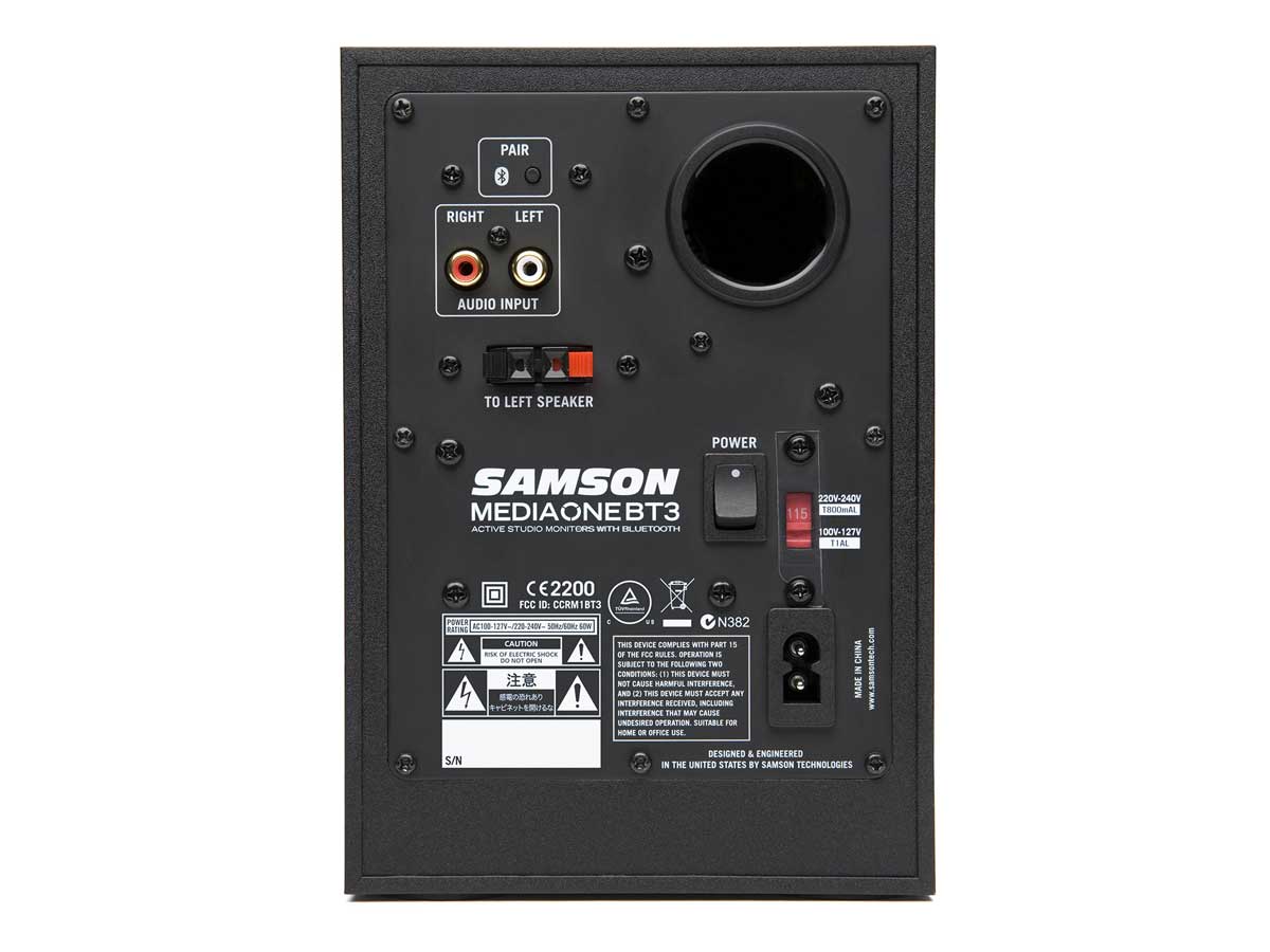 Monitor de Referência Samson Mediaone BT3 com Bluetooth