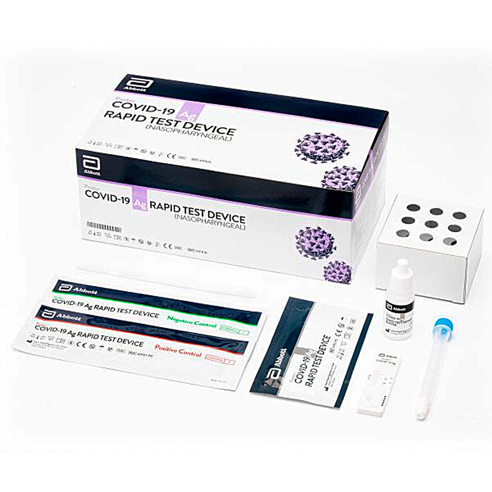 Teste Rápido COVID-19 Antígeno Ag Panbio - ABBOTT - Caixa com 25 testes/kits - LOTE: 41ADH075A VAL: 2023.01.24