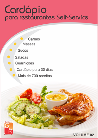 Kit cardápio Restaurante Self-Service Vol. 01 + Vol. 02 - GR - Treinamento em Gestão de Restaurantes e Gastronommia