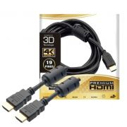 Cabo HDMI Versão 2.0, 19 Pinos 4k Ultra HD 3D - 10 Metros