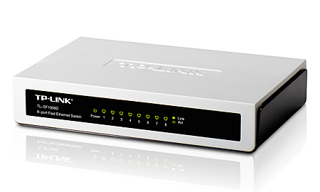 Switch 8 Portas Gigabit 10/ 100 mbps-TP LINK TL-SF1008D  - LD Cabos Soluções Áudio e Vídeo 