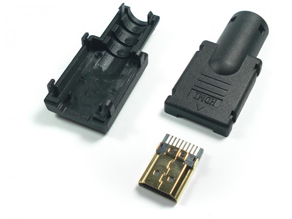 Conector HDMI Macho Para Solda C / Capa Plastica  - LD Cabos Soluções Áudio e Vídeo 