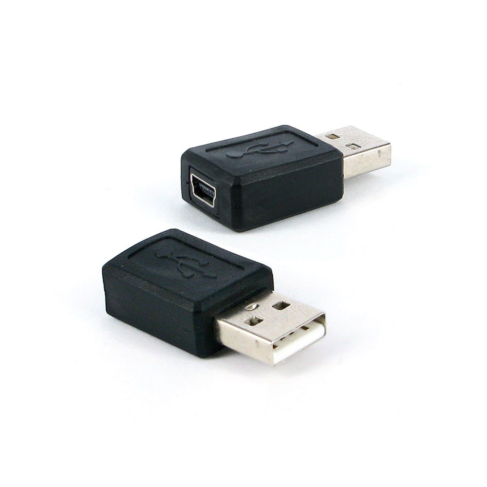 Adaptador USB Macho para Mini USB Fêmea  - LD Cabos Soluções Áudio e Vídeo 