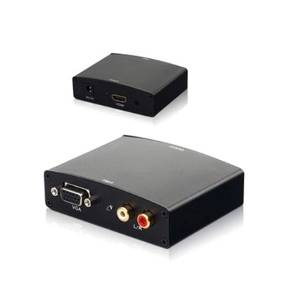 Conversor VGA Para HDMI Amplificado C / Áudio RCA - LD Cabos Soluções Áudio e Vídeo 