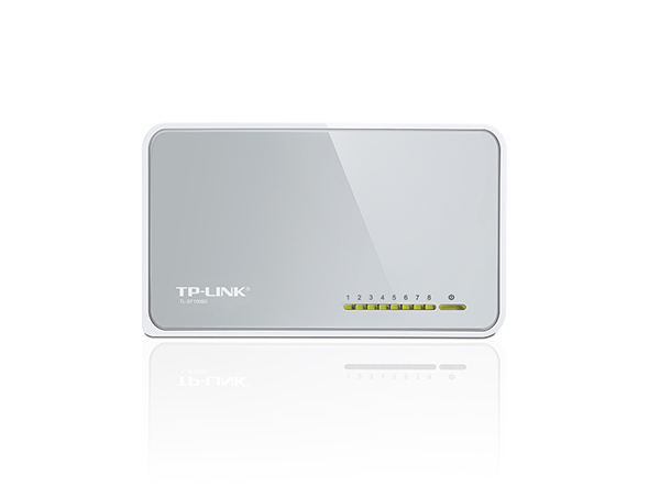 Switch 8 Portas TP-Link 10/100 Mbps TL-SF1008D  - LD Cabos Soluções Áudio e Vídeo 