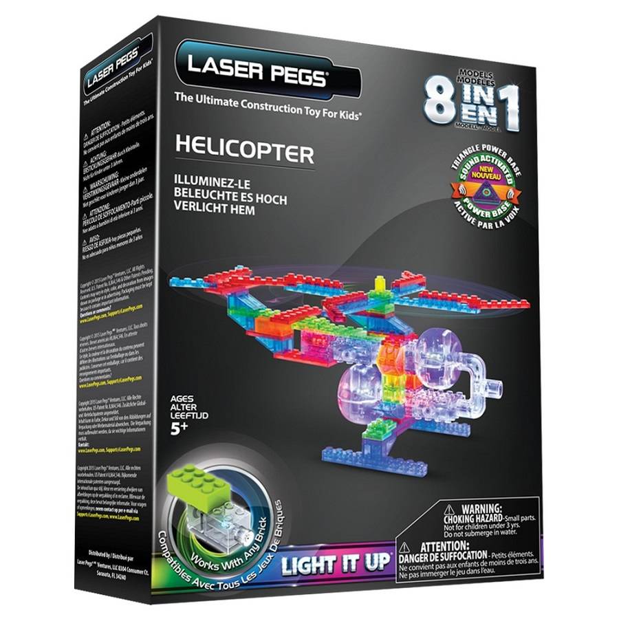 Helicóptero 8 em 1 Laser Pegs