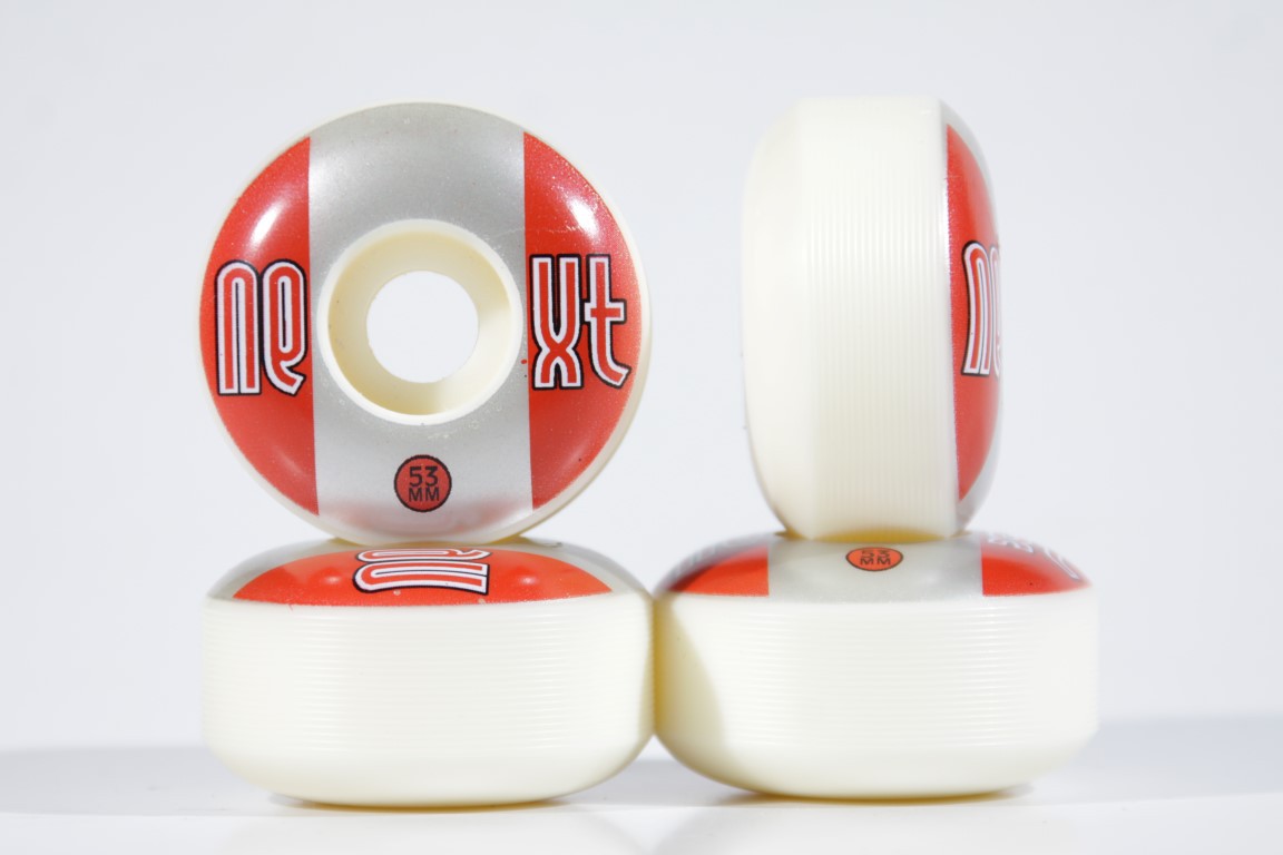 Roda Next - Sem Miolo Next II White 53mm Vermelho/Prata  - No Comply Skate Shop