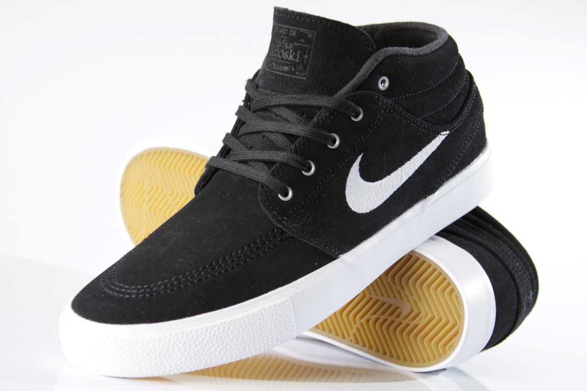 Tênis Nike SB - Zoom Stefan Janoski Mid RM Black/White  - No Comply Skate Shop