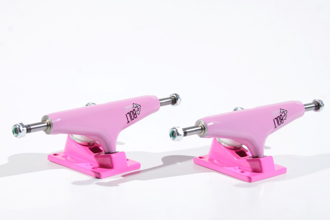 Truck Intruder - 139 Mid Bolt Solid Pink/Bubble  - No Comply Skate Shop