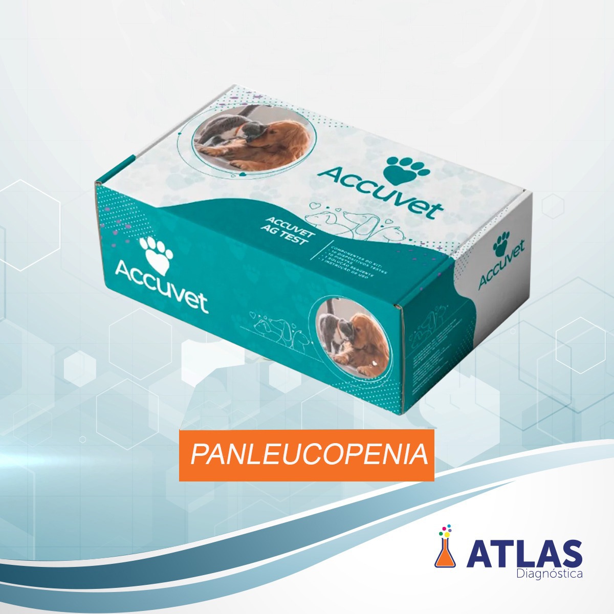 Teste Rápidos Panleucopenia Felina AG Accuvet 10T  - Atlas Diagnóstica