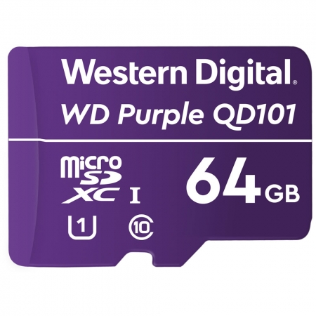 Cartão de Memória 64 GB Micro SD WD Purple Intelbras