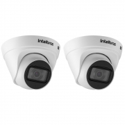 Kit 2 Câmeras IP 4 Megapixels 2.8mm 30m Inteligência de Vídeo VIP 1430 D Intelbras