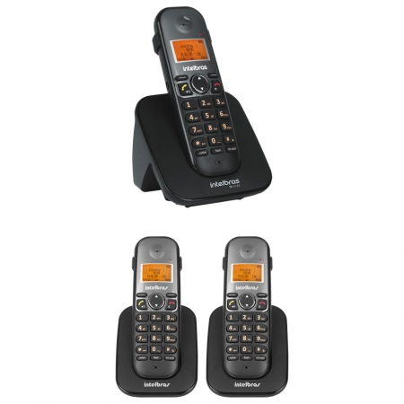 Kit Telefone Sem Fio TS 5120 + 2 Ramais TS 5121 Intelbras