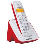Telefone Sem Fio Com Identificador de Chamadas TS 3110 Branco e Vermelho - Intelbras