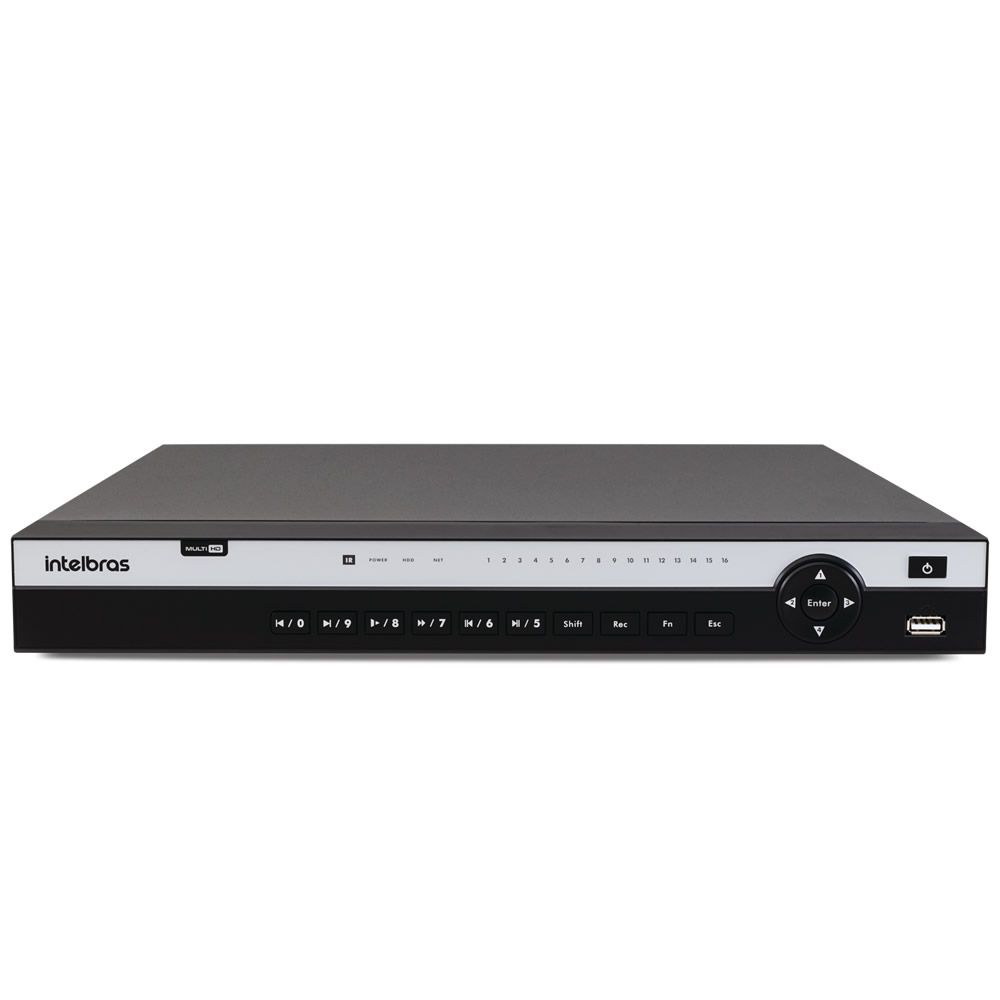 Gravador Digital DVR 16 Canais Multi HD 4K 8 MP Ultra HD MHDX 5216 + HD 4 TB Intelbras