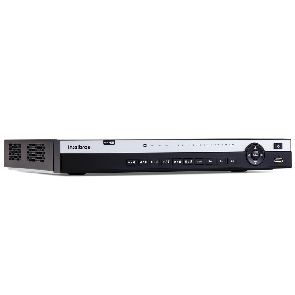 Gravador Digital DVR 16 Canais Multi HD 4K 8 MP Ultra HD MHDX 5216 Intelbras