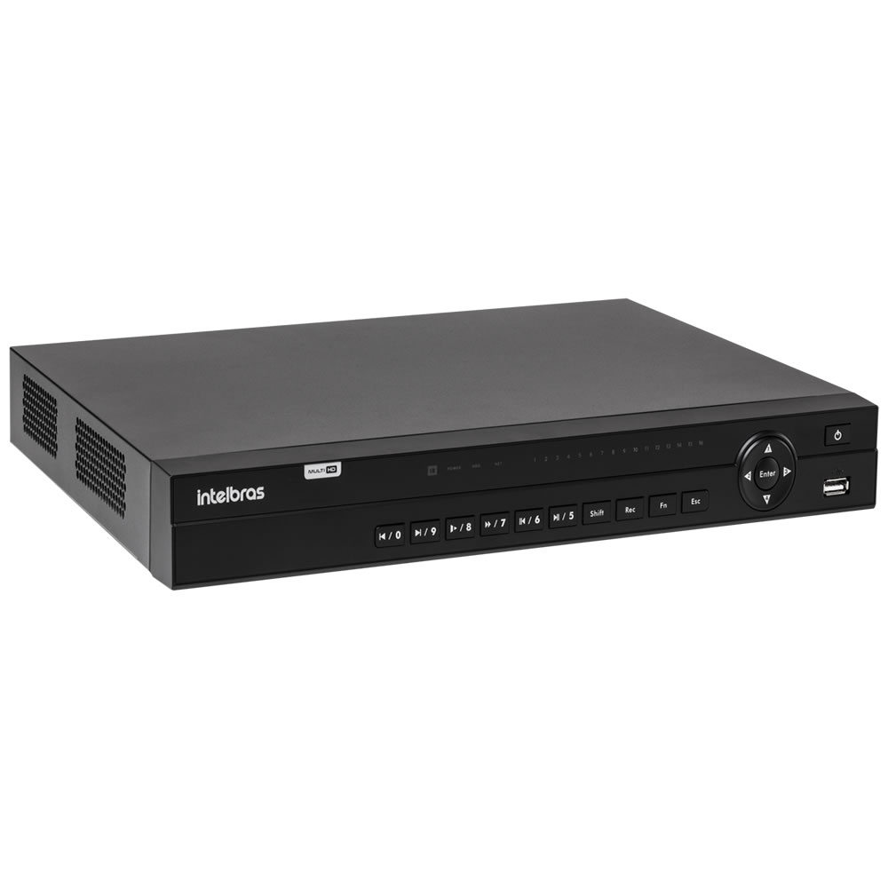 Gravador Digital DVR 32 Canais 2MP Multi HD Inteligência Vídeo MHDX 1232 + HD 4 Tera Purple Intelbras