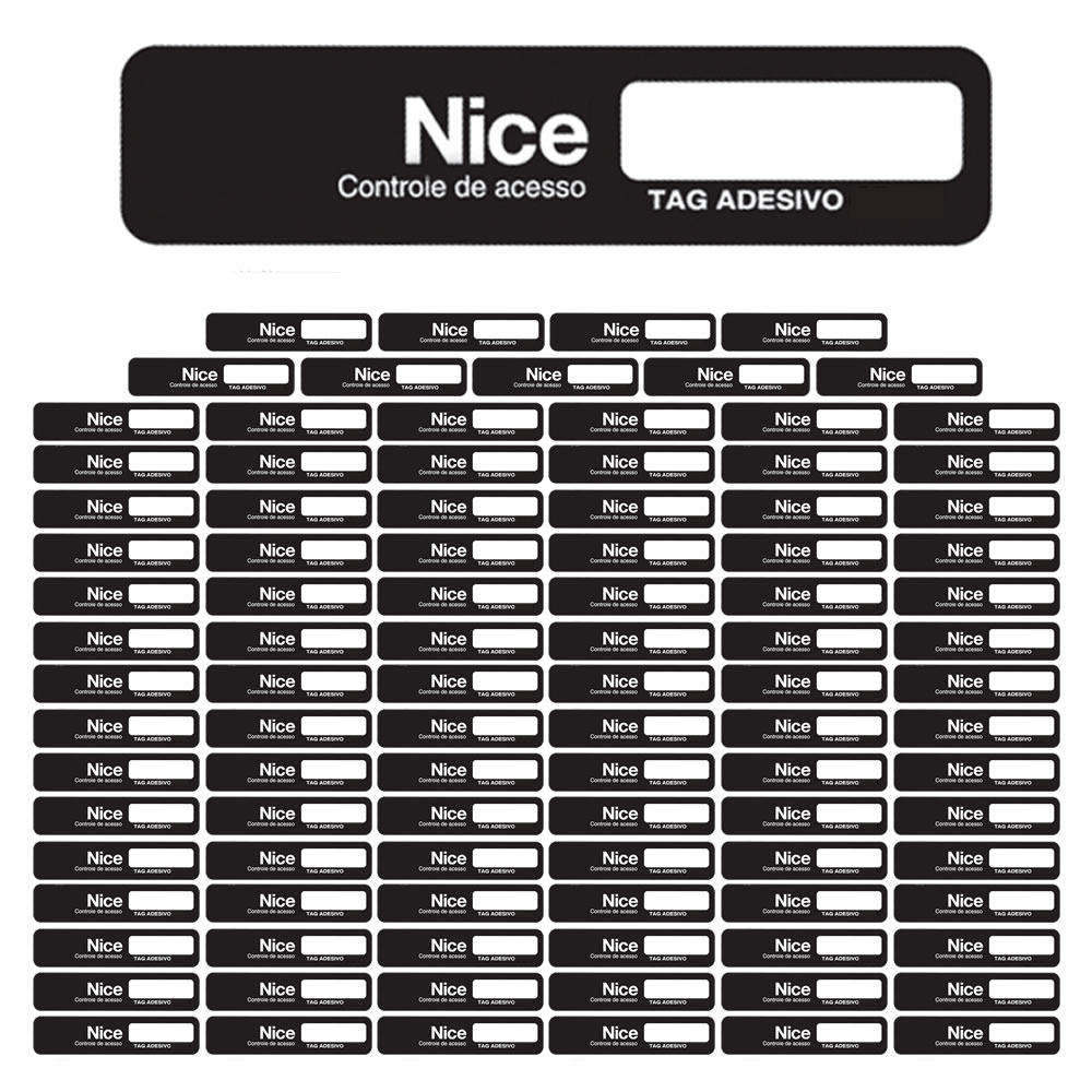 Kit 100 Tag Etiqueta Adesivo Veicular Sistema Sem Parar CR Linear HCS - Nice