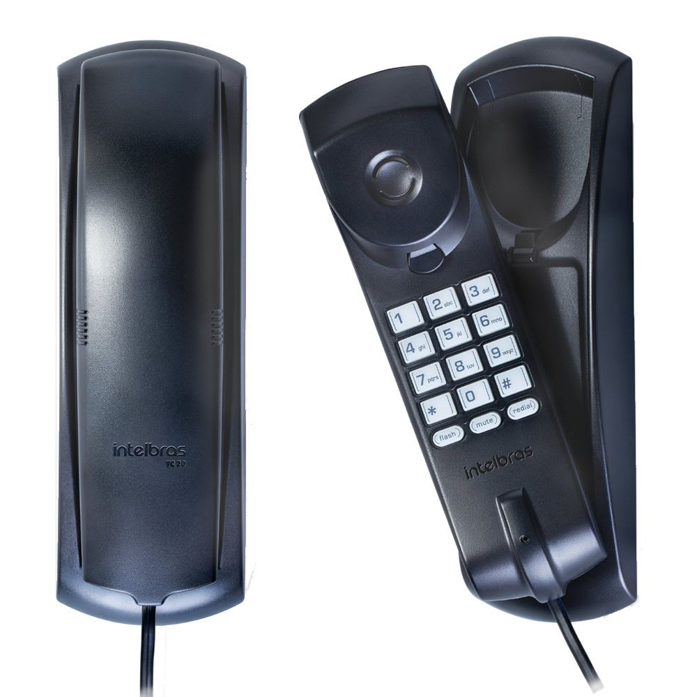 Telefone De Mesa e Parede TC 20 Preto - Intelbras