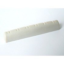 Nut de plástico cor branca para violão 12 cordas (49mm x 6.0mm x 8.9/8.6mm)  - Luthieria Brasil