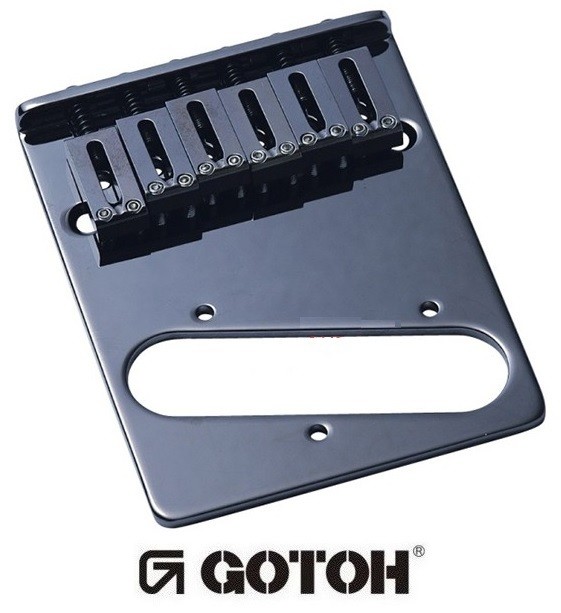 Ponte Cosmo Black estilo Tele c/ 6 carrinhos (Moderna) para guitarra - Gotoh (GTC202-CK)  - Luthieria Brasil