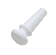 Roldana (End pin) branca de plástico para instrumento acústico (1 unidade) - Sung Il (EPP 10) - Luthieria Brasil