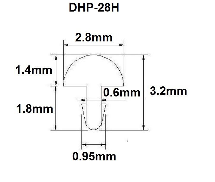 Traste DHP-28H extra jumbo para violão/guitarra/baixo - 1,4mm (altura) x 2,8mm (largura) - Rolo com 5 metros - Luthieria Brasil