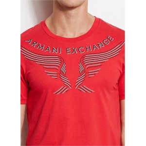 Camiseta Armani Exchange Vermelha Linhas