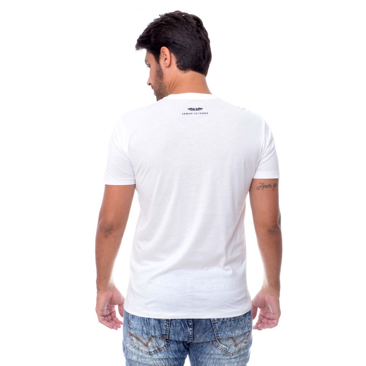 Camiseta Armani Exchange  Branca  - Ca Brasileira