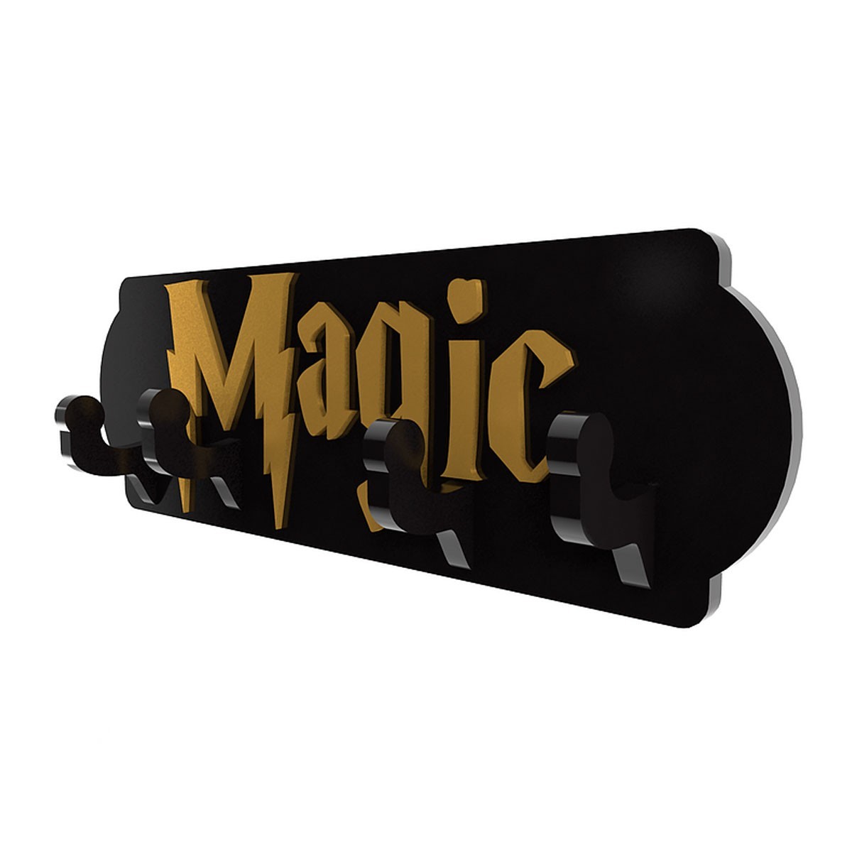 Cabideiro Porta Chaves de Madeira Harry Potter Magic
