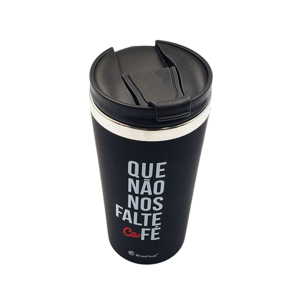 Copo Térmico Emborrachado 450 ml Que Não Nos Falte Café