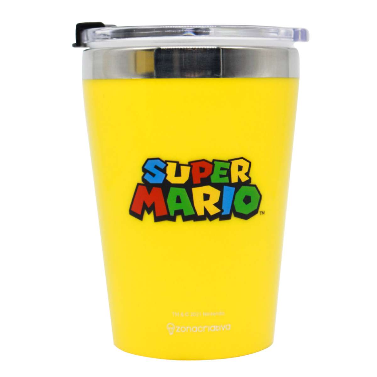 Copo Viagem Cubo Interrogação Super Mario Bros Nintendo
