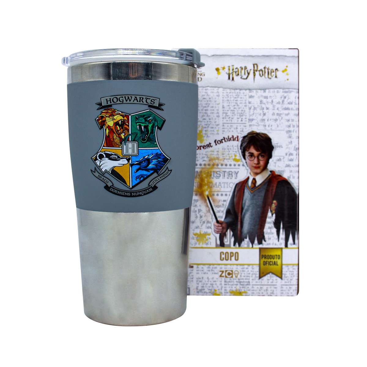 Copo Viagem Hogwarts Casas Harry Potter