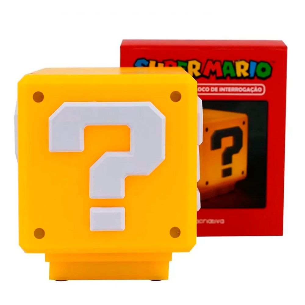 Luminária de Mesa Mini Bloco de Interrogação Super Mario Bros