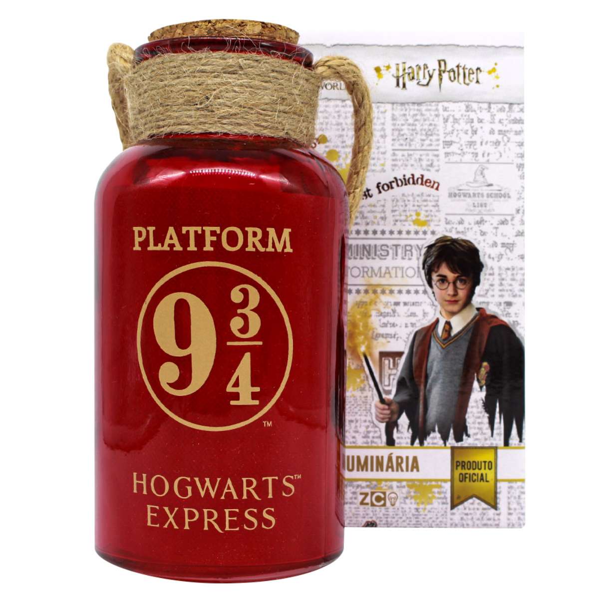 Luminária Pote Led Harry Potter Hogwarts Express Estação 9 3/4