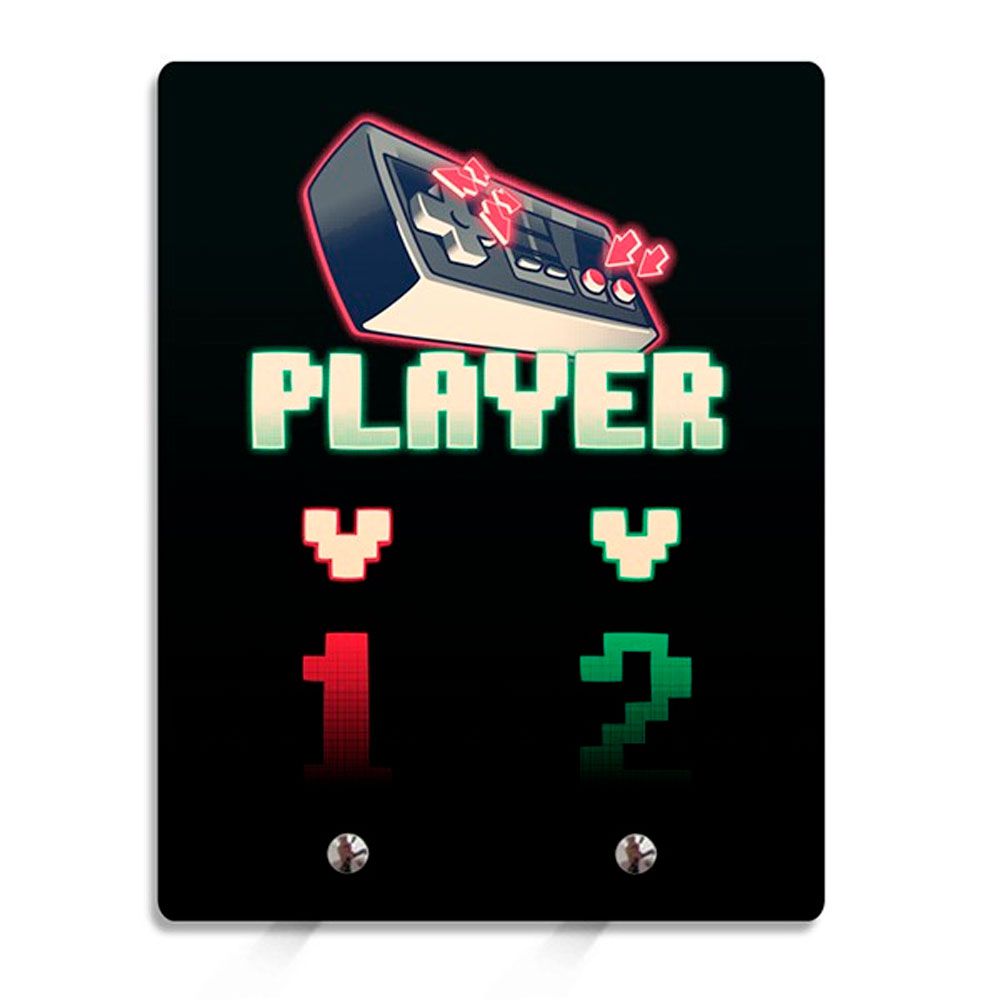 Porta Chaves Player 1 Player 2 Gamer 8 Bits