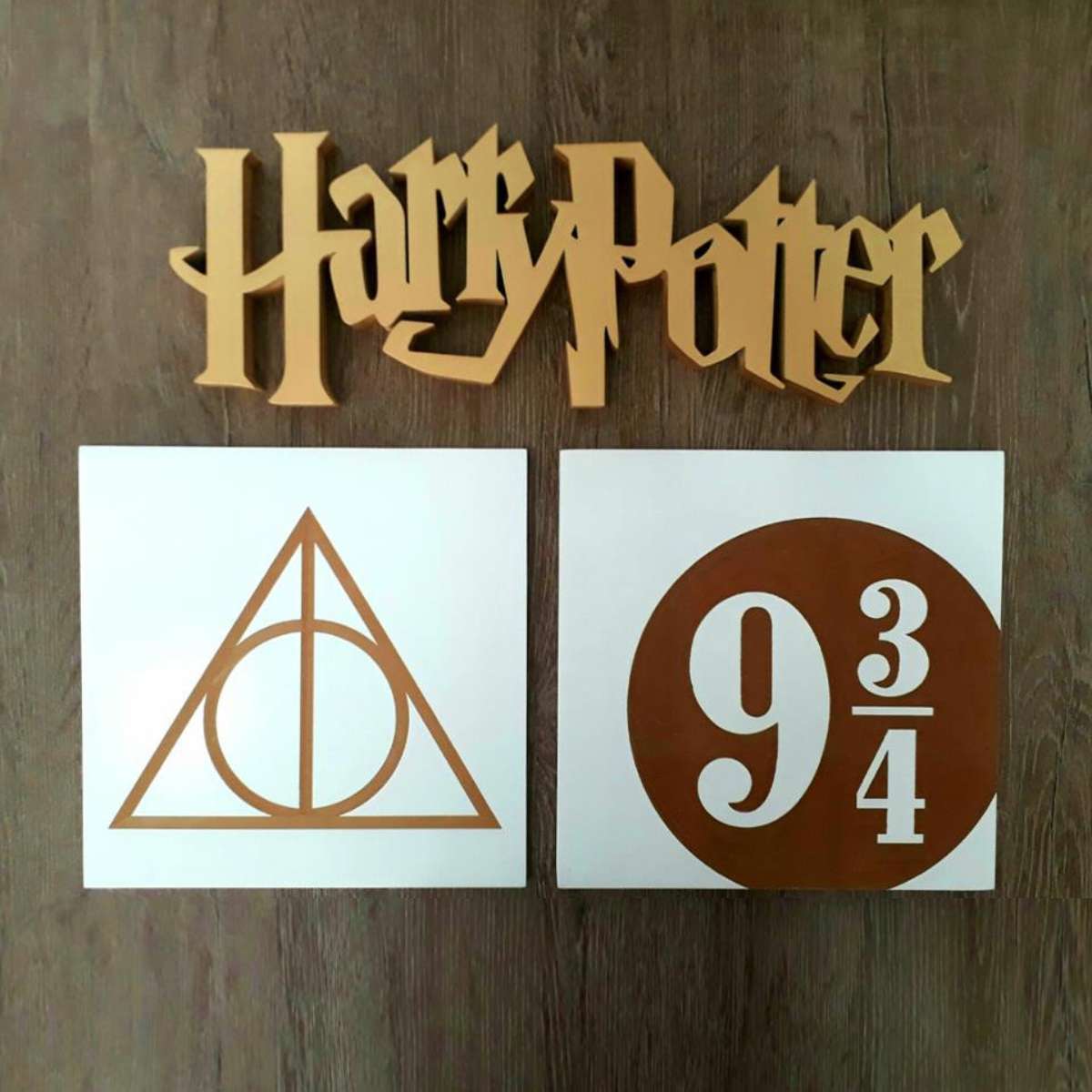Quadro Decorativo Harry Potter Estação 9 3/4 MDF