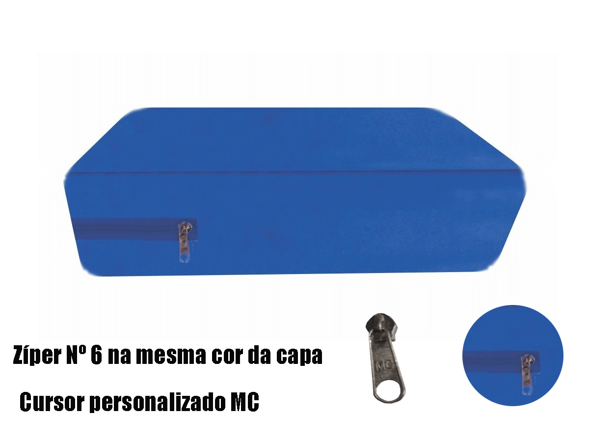 Capa Colchao Solteiro Impermeavel Medida Especial 88x188x66 Azul - Miranda Colchões