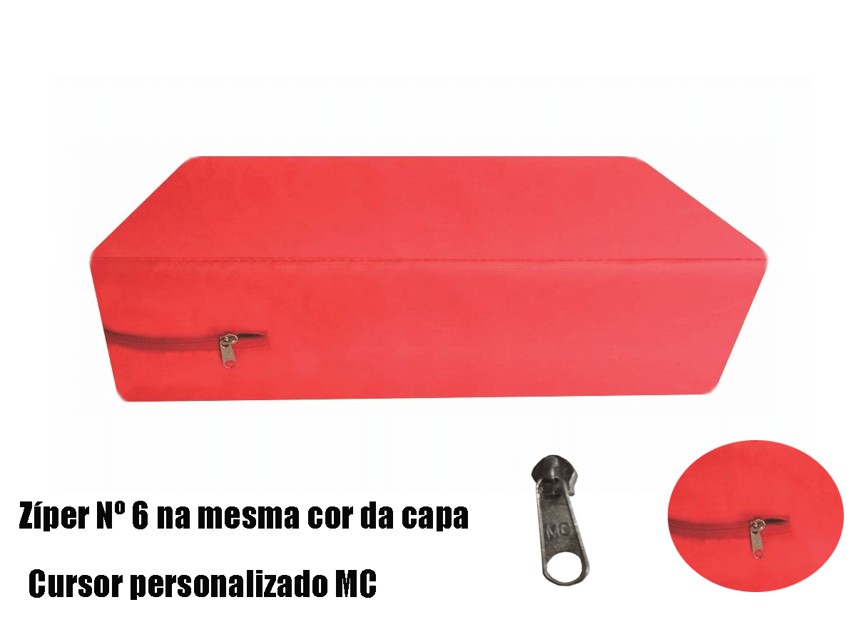 Capa Protetora Colchão Vermelha Solteiro Impermeável - Miranda Colchões