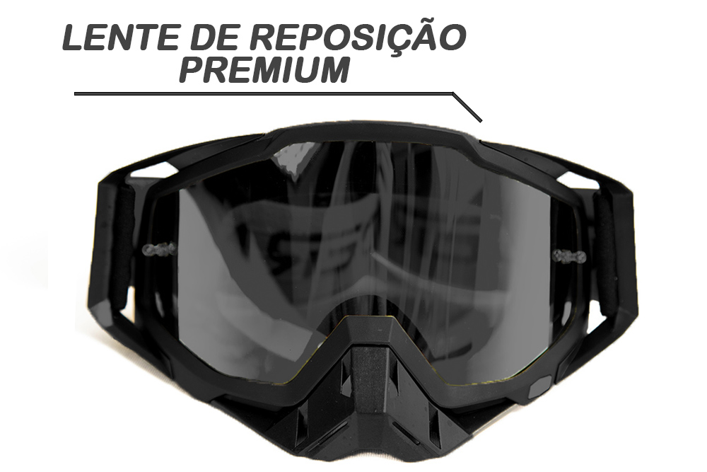 Lente de Reposição Prata Espelhado Para Óculos RiderMx Premium