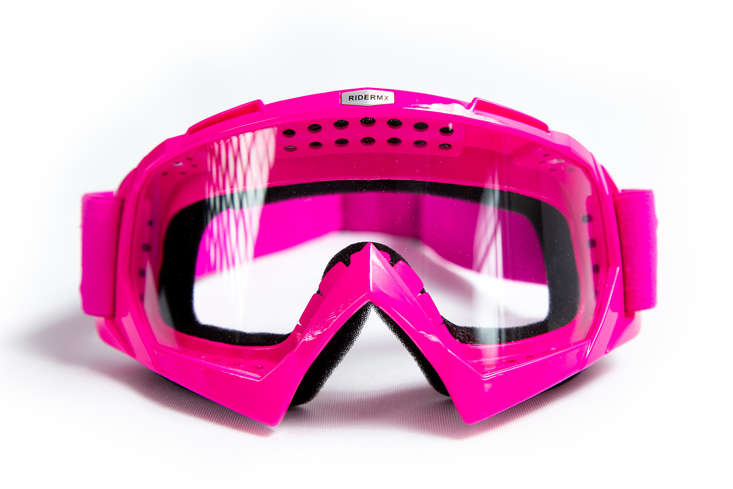 Óculos Motocross Force Pink Rosa Lente Transparente Enduro
