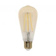 Lampada LED Bulbo 4w 2200k e27 Filamento ST64 Decorativa Ambar