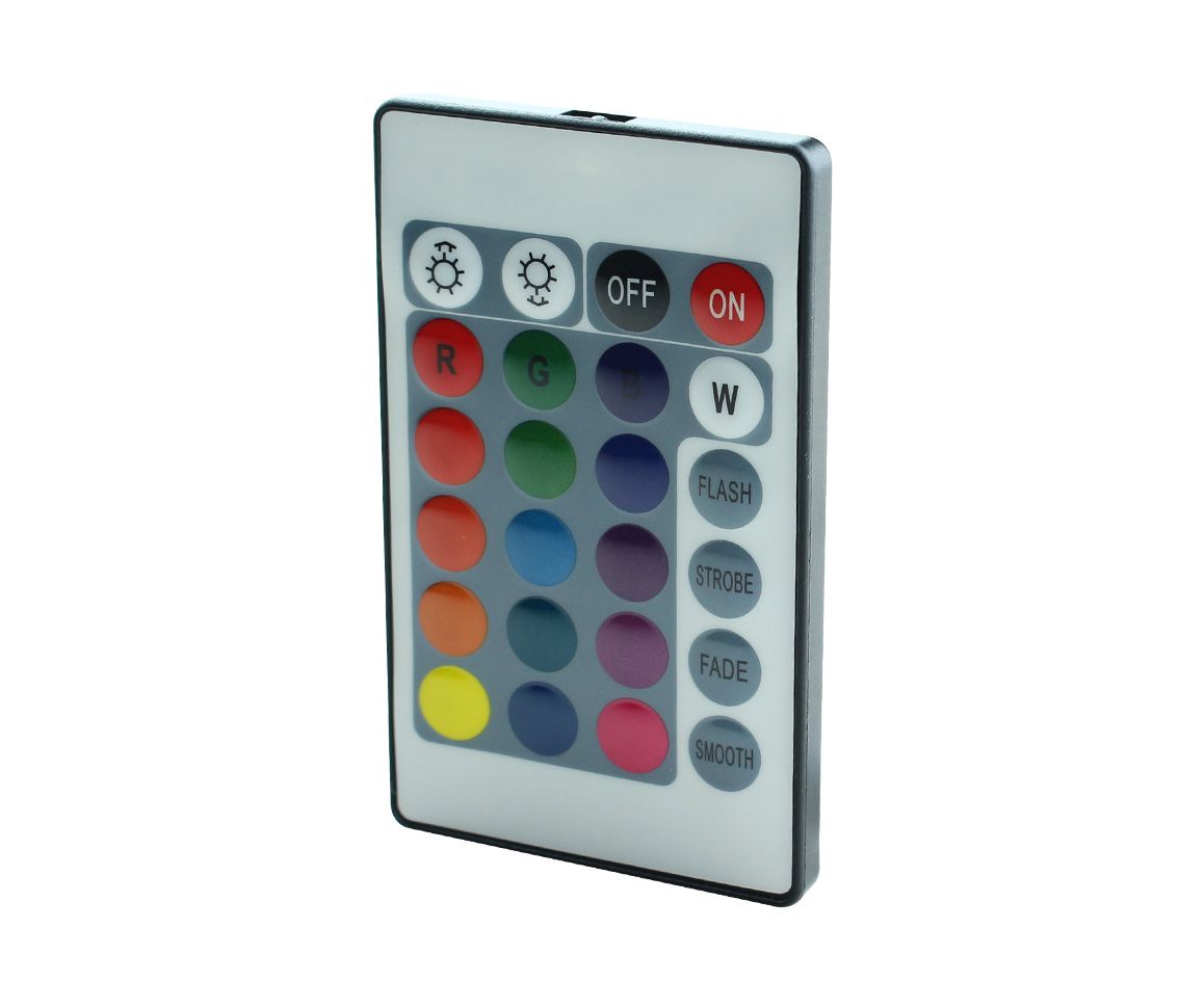 Controle Remoto RGB 24 Teclas com receptor Sinal Entrada Plug Para Fita de LED Colorida - 12v - OUTLED ILUMINAÇÃO